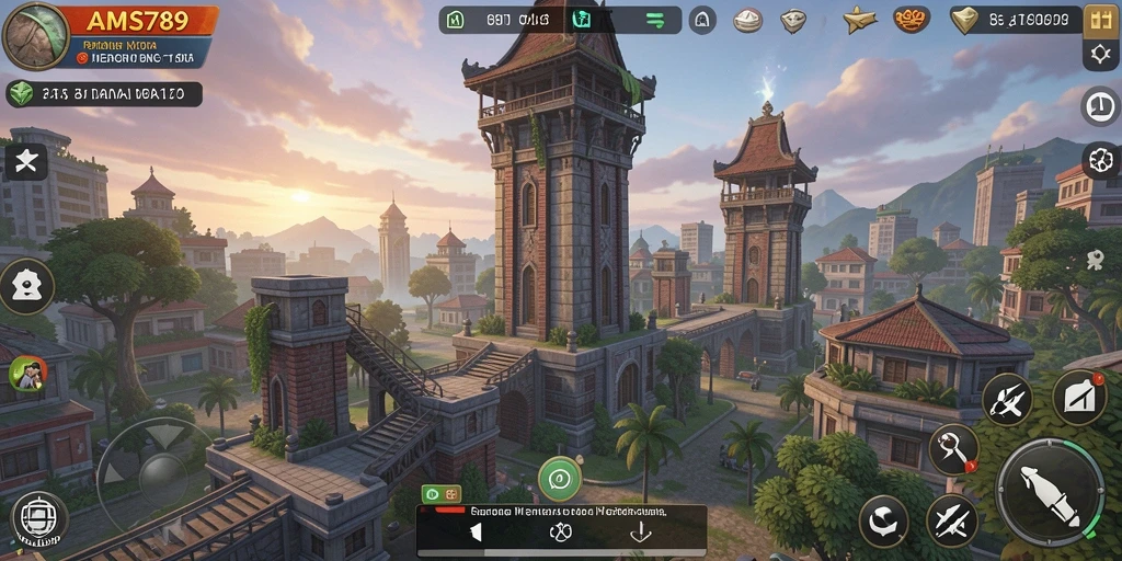 Screenshot utama dari gameplay Tower Defense yang menegangkan.