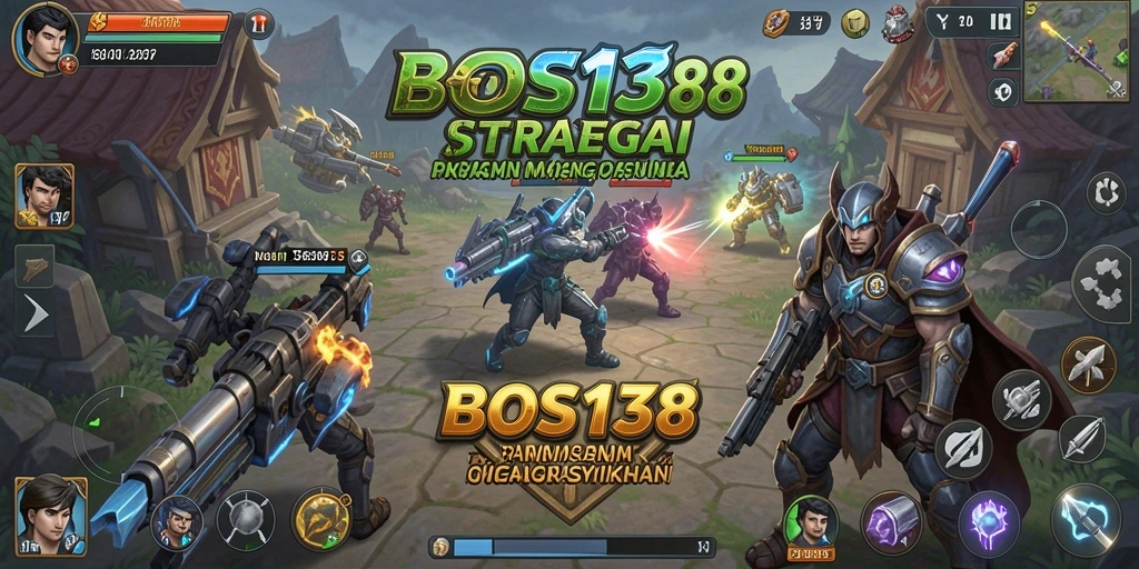 Tampilan gameplay BOS138 menunjukkan pertempuran strategi yang intens.