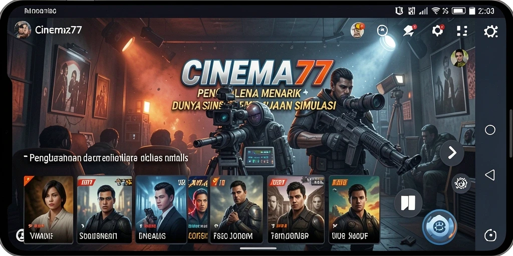 Tampilan gameplay CINEMA77 yang mengesankan dan interaktif.
