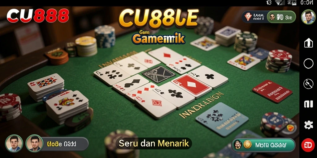 Tampilan gameplay CU888 yang seru dalam permainan Gaple.