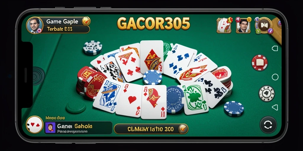 Screenshot GACOR305 menampilkan gameplay Gaple yang mengasyikkan.