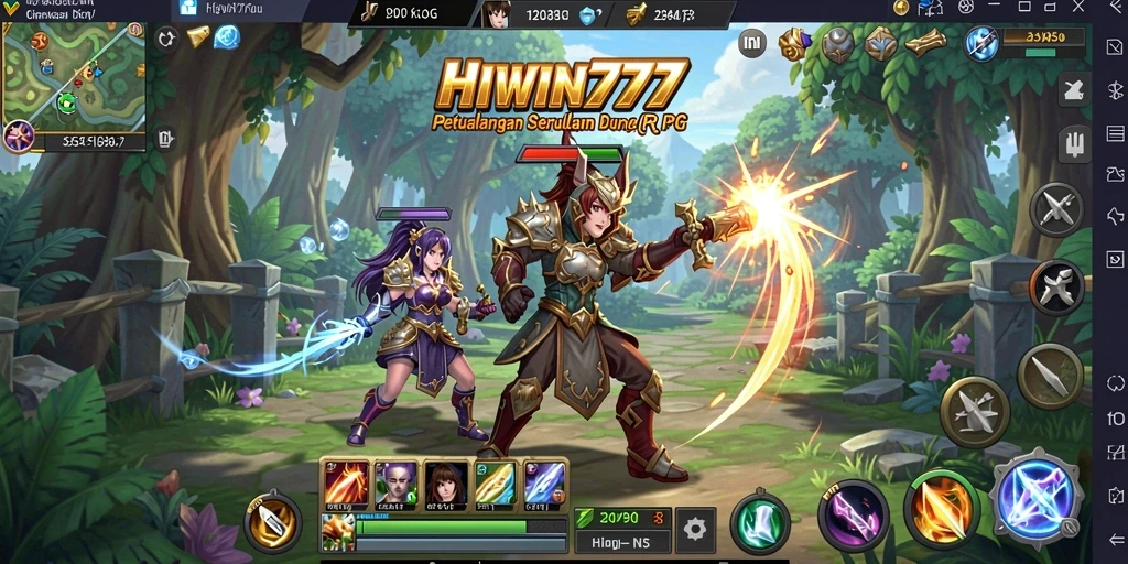 Tangkapan layar dari gameplay seru HIWIN777 RPG.