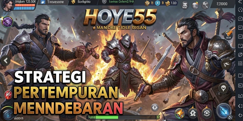 Tangkapan layar gameplay HOYE55 menampilkan aksi strategi yang mendebarkan.