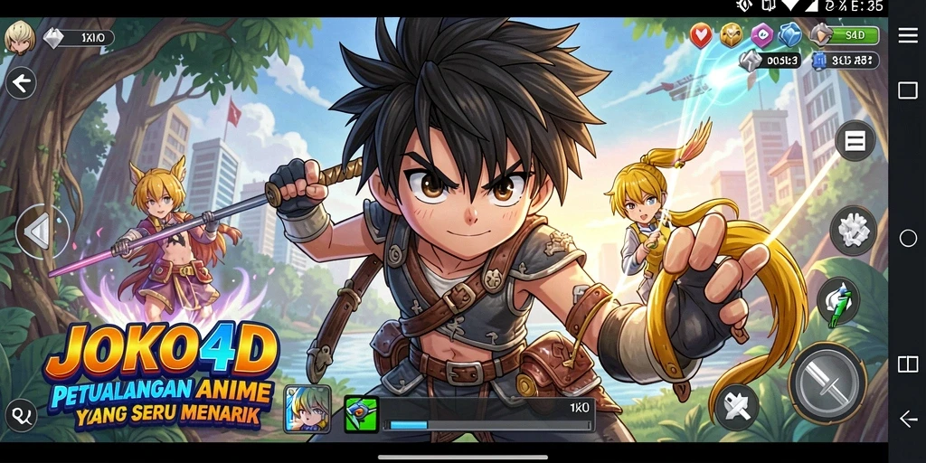 Menampilkan karakter Anime yang beraksi di JOKO4D.