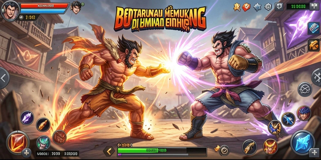 Screenshot KODOKHOKI889 menampilkan aksi pertarungan yang intens.
