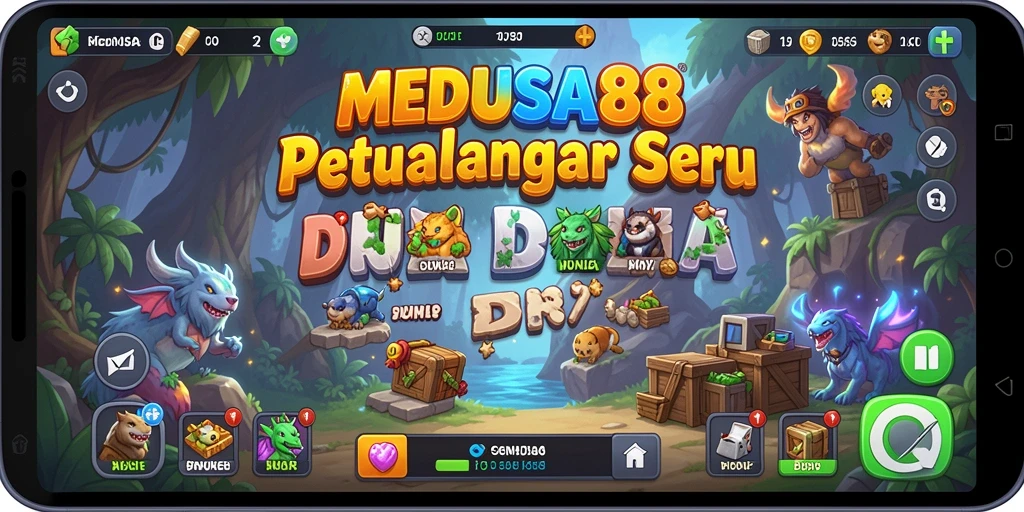 Screenshot MEDUSA88 menunjukkan gameplay Idle yang menarik.