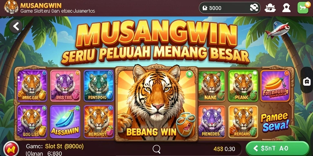 Tampilan menarik dari gameplay slot di MUSANGWIN.
