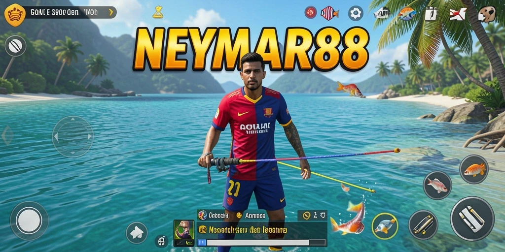 Screenshot utama NEYMAR88 menampilkan momen seru dalam permainan memancing.