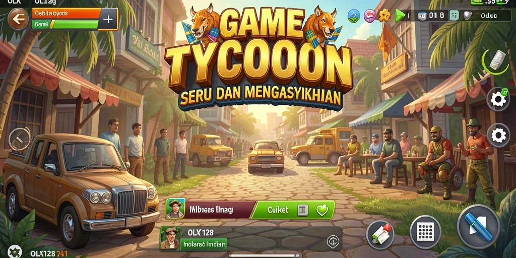 Tampilan gameplay menarik dari OLX128 yang menunjukkan strategi Tycoon.