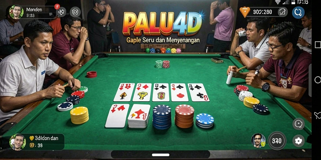 Screenshot gameplay Gaple yang seru dan interaktif di PALU4D.