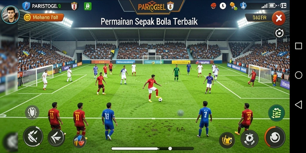 Tampilkan aksi seru dari game sepak bola PARISTOGEL.