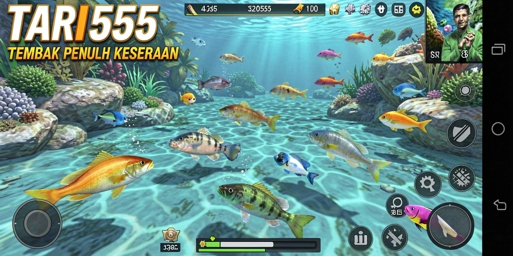 Tampilan menarik dari gameplay Tembak Ikan TAR555.