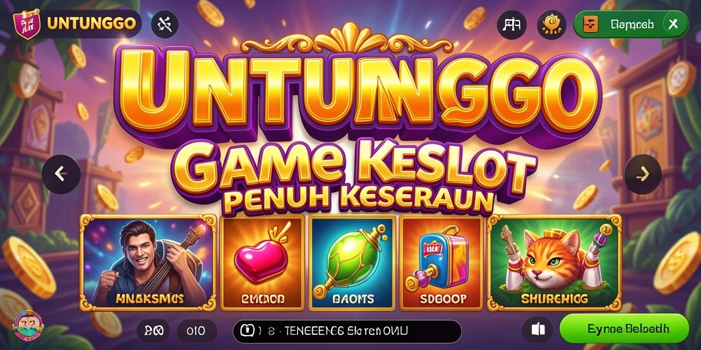 Cuplikan gameplay UNTUNGGO menunjukkan keseruan mesin slot.